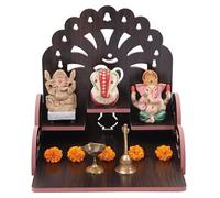 CRAFTSTRIBE Bellissimo tempio Pooja in compensato per la casa | Tempio moderno da parete | Elegante tempio in legno fatto a mano per il culto quotidiano