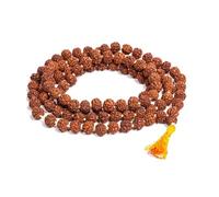 CRAFTSTRIBE Rudraksha Mala 5 face (Panchmukhi) Authentic Genuine Rudraksha Beads Ornament Rosary Japa Mala Beads Necklace Puja | Prayer Beads | Meditation Beads Nepali Rudraksha Mala