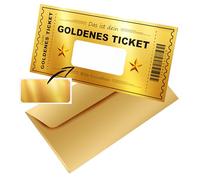 CraftWerk Biglietto d'Oro con Superficie da Grattare - Buono Personalizzabile da Compilare da Soli come Regalo per Donne, Fidanzato e Fidanzata - Gratta e Vinci per Compleanno, Cinema e Natale