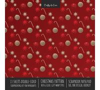 Crafty as Ever Christmas Pattern Scrapbook Paper Pad 8x8 Decorative (Tascabile)