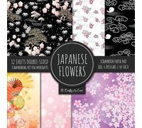Crafty as Ever Japanese Flowers Scrapbook Paper Pad 8x8 Scrapbooking (Tascabile)