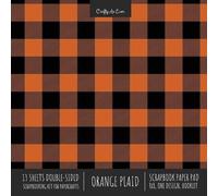 Crafty as Ever Orange Plaid Scrapbook Paper Pad 8x8 Decorative Scrap (Tascabile)