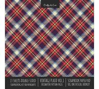 Crafty As Ever Vintage Plaid 1 Scrapbook Paper Pad 8x8 Scrapbooking (Tascabile)