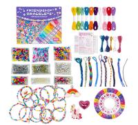 CRAFTY CATS Kit Braccialetti dell’Amicizia 2 in 1 1350 Perline e Charms Disco
