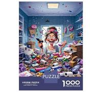 Crafty Woman Chaos 1000 Pezzi Set Puzzle Puzzle Classico Cartone Riciclato - Sfida Educativa, Gioco in Casa, Super Idea Regalo Per I Fan 52x38cm/1000pcs