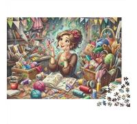 Crafty Woman Studio 1000 Pezzi Cartone Resistente Pacchetto Puzzle Coppia Partner Gioco Divertente Impegnativo Allenamento Del Cervello Regali 52x38cm/1000pcs