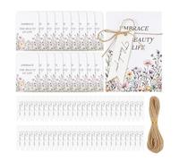 CRAFTYMELODY 100 sacchetti per semi di fiori selvatici, buste autoadesive, con etichette di ringraziamento