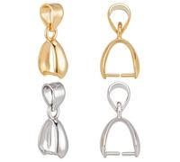 CRAFTYMELODY 4 chiusure a clip in argento sterling 925 con chiusura a pressione connettore ciondolo in oro e argento ciondolo per la fabbricazione di gioielli