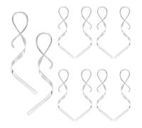 CRAFTYMELODY 5 paia di orecchini a spirale in acciaio inossidabile, orecchini pendenti curvi e attorcigliati, 45 x 11,5 mm, lineari