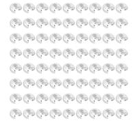 CRAFTYMELODY 500 pezzi di 3 mm di diametro Cache Fiocchi in Ferro Argento Mezzo Rotondo Aperto per Perline Schiacciare Piccole Perline di Bulk per Forniture Artigianali