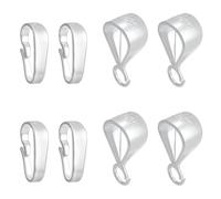 CRAFTYMELODY 8 chiusura a Pendente in Argento Sterling 2 stili 925 fermagli a Morsetto Connettori ad Fibbia Aperta
