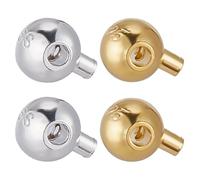 CRAFTYMELODY 8 perline rotonde, in argento sterling 925, 4 x 3 x 2,8 mm, per la creazione di gioielli, fai da te