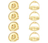 CRAFTYMELODY 8 pezzi 18 K placcato oro vite orecchini chiusura orecchini per orecchini in argento 925 chiusura sicura orecchino posteriore vite orecchino posteriore anello di sicurezza di ricambio