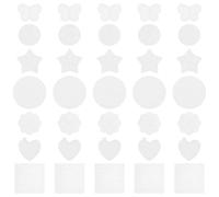 CRAFTYMELODY Kit di tele in rete di plastica, 28 pezzi, 7 stili di tele in rete, farfalle cuori, fiori, stelle, tele, vergini per ricamo