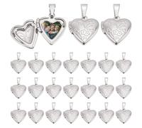 CRAFTYMELODY Medaglione a forma di cuore in ottone con 24 occhielli in acciaio inox Living Memory Ciondolo per la creazione di gioielli