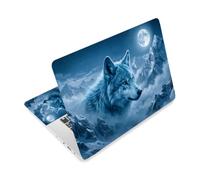 CRAFTYMELODY Pellicola adesiva per computer portatile con lupo in PVC, impermeabile, resistente ai graffi, per computer portatile da 12,1 13 13,3 13,3 13,6 14 15 15,3 16 pollici con lupo artico