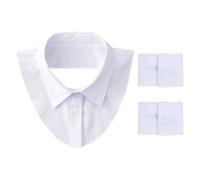 CRAFTYMELODY Set di colletto e polsini bianchi rimovibili, colletto finto con polsini abbinati, camicia regolabile, accessorio alla moda per costume