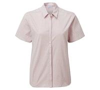 Craghoppers Camicetta da Donna a Maniche Corte Nasima, Donna, Camicia da Donna, CWS508, A Quadretti Viola Spazzolato, 38