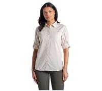 Craghoppers LS Shirt Kiwi III-Camicia da Trekking a Maniche Lunghe da Donna, Pietra, 48
