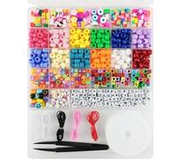 Cragmut 800 Pezzi Perline Per Braccialetti fai da te Bambina Kit, DIY Perline Braccialetti Perline Lettere per le Ragazze, per Ciondoli, Braccialetti Dell'amicizia, Gioielli