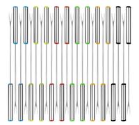 Cragmut Forchette da Fonduta 24 Pezzi, Forchette da Fonduta in Acciaio Inossidabile 24 cm Bastoncini per Fonduta con Manico Resistente al Calore per Fonduta Arrosti Cioccolato Formaggio Frutta