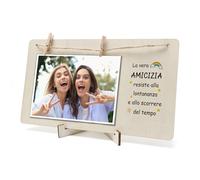 Crahalen Regalo Amica,Regalo Migliore Amica Compleanno Idee per Regali Originali per Amiche Special Idee Regali Amiche Natale Cornice in Legno Cornici Foto Portafoto Da Tavolo