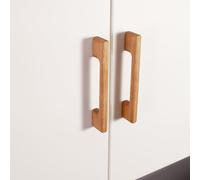 Craman 1 maniglia classica per porta Ikea "R6" | maniglie da cucina, maniglie per mobili, maniglie per armadi e pomelli in legno massello | rovere naturale | Made in Germany