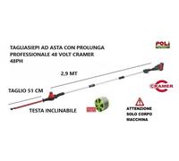 CRAMER 48 VOLT TAGLIASIEPI AD ASTA A BATTERIA 48PH SCEGLI LA TUA VERSIONE