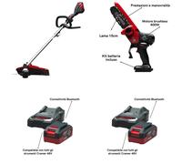 CRAMER DECESPUGLIATORE 48TX10 POTATORE 48MCS + 2 KIT BATTERIA E CARICABATTERIE