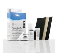 Cramer Kit di riparazione Ceramica, Email & Acrilico Pergamon CRA16200DE per scheggiature e graffi, Set composto da 2 componenti, indurente, vernice di riparazione, spatola, abrasivo 66107 2