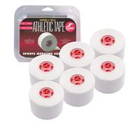 Cramer Team Color Athletic Tape, 1,5" x 10 yard, confezione da 6 pezzi, colore bianco