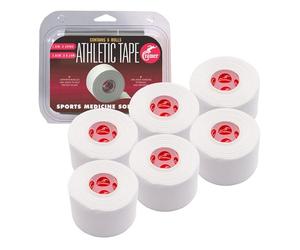 Cramer Team Color Athletic Tape, 1,5" x 10 yard, confezione da 6 pezzi, colore bianco