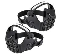 Cramponi da neve - 1 paio di artigli leggeri a 9 denti - Solette di trazione per neve e ghiaccio - per avventura all'aria aperta a piedi, corsa, arrampicata, lavoro, inverno