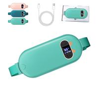 Cramprelief - Menstrual Cramps Massager, Portable Heating Pad, Portable Wireless Heating Belt with 6 Heat Levels & 6 Massage Modes for Relieves Cramps, Pain Relief for Women Girls (Green)