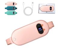 Cramprelief - Menstrual Cramps Massager, Portable Heating Pad, Portable Wireless Heating Belt with 6 Heat Levels & 6 Massage Modes for Relieves Cramps, Pain Relief for Women Girls (Pink)