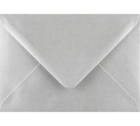 Cranberry - Buste formato C6, 114 x 162 mm, confezione da 100 pezzi, colore: Argento metallizzato