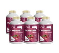 Cranberry + Vitamina C Noebis Pharma - Mirtillo Rosso 650 Compresse - Vie Urinarie, Drenaggio Liquidi e Azione Antiossidante (Confezione da 6)