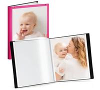 CRANBURY Album fotografico personalizzabile 8x10 - Rosa, Album fotografico 8x10, 24 pellicole protettive per 48 immagini, 10x8 Photo Book, tasca frontale personalizzabile,