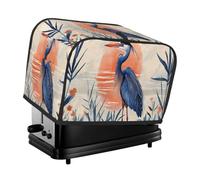 Cranes Under The Setting Sun Toaster Cover 2 Slice Kitchen Small Appliance Covers con tasche antipolvere e impronte digitali Protectio