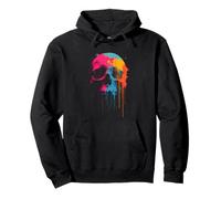 Cranio Classico Hard Rock Graffiti - Graffiti con Vernice gocciolante Felpa con Cappuccio