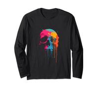 Cranio Classico Hard Rock Graffiti - Graffiti con Vernice gocciolante Maglia a Manica