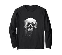 Cranio Classico Hard Rock Graffiti - Graffiti con Vernice gocciolante Maglia a Manica