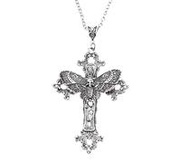 Cranio clavicola catena falena cranio morte per testa ciondolo collana collana argento donna ragazza ciondolo filigrana collana girocollo catena motocross per uomini ragazze