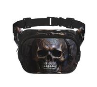 Cranio color rame stampato marsupio multifunzionale, borsa messenger alla moda unisex, borsa da viaggio per sport