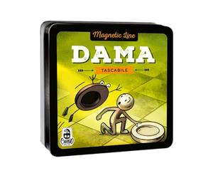 Cranio Creations - Magnetic Line, Dama | Un Grande Classico In Versione Tascabile - 2 Giocatori - 10 Min - Gioco per Famiglie - Età 6+ - Edizione in Lingua Italiana