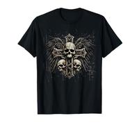 Cranio Croce Y2K Goth Alt Grunge Gotico Emo Estetica Maglietta