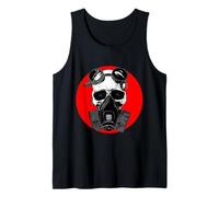 Cranio in Maschera Antigas e Occhiali Steampunk Horror Halloween Canotta