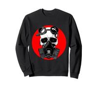 Cranio in Maschera Antigas e Occhiali Steampunk Horror Halloween Felpa