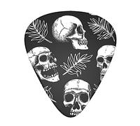 Cranio Modello Chitarra Pick 12 Plettri Moda Durevole Basso In Una Scatola Per Ukulele Chitarra Elettrica Basso