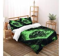 cranio Rat Set Di Biancheria Da Letto in Morbida Microfibra demonio inferno Set Copripiumino Reversibile 3 Pezzi Per Bambini,ragazzi,ragazze,adulti (2 Federa 50x75) Double（200x200cm）